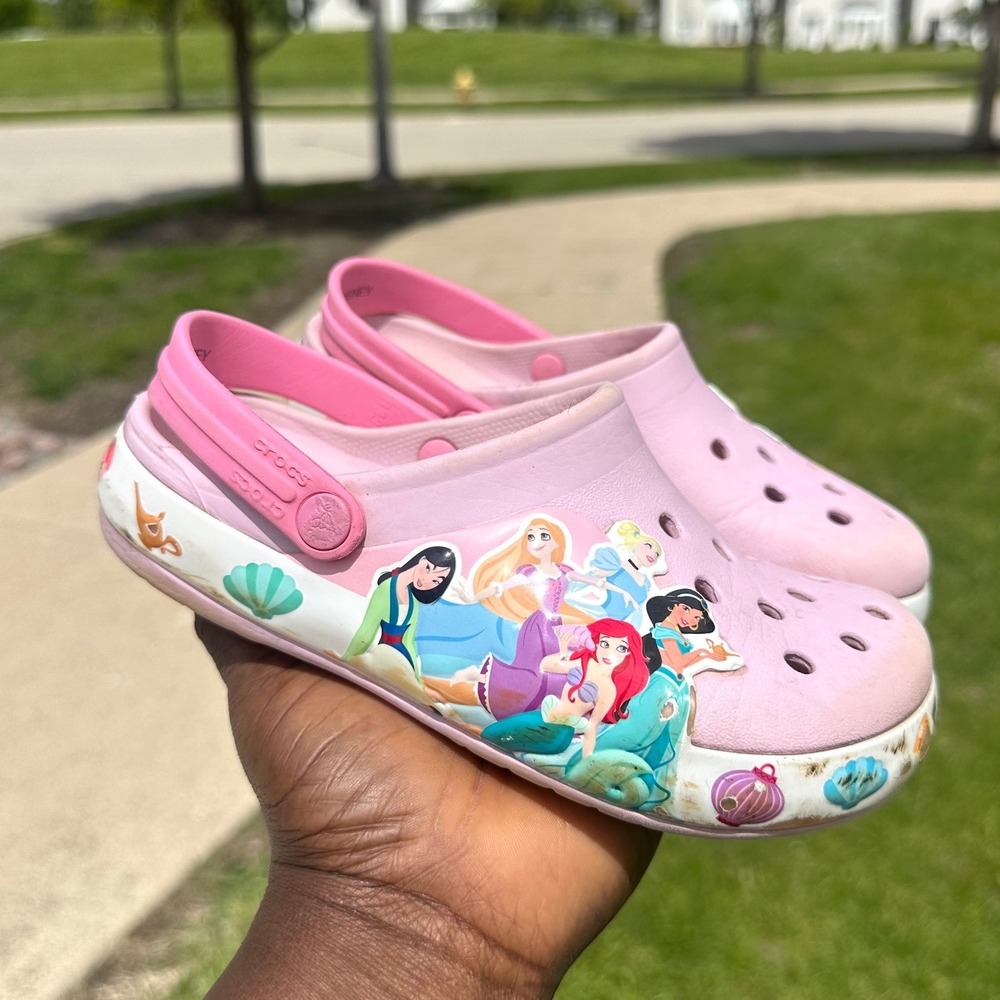 Crocs‎ Kids Little Girl Disney Princesses Classic Clogs Size 13 Sandals - Picture 8 of 12